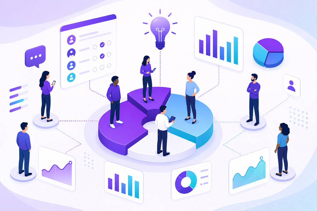 Consumer Insights research and analytics illustration